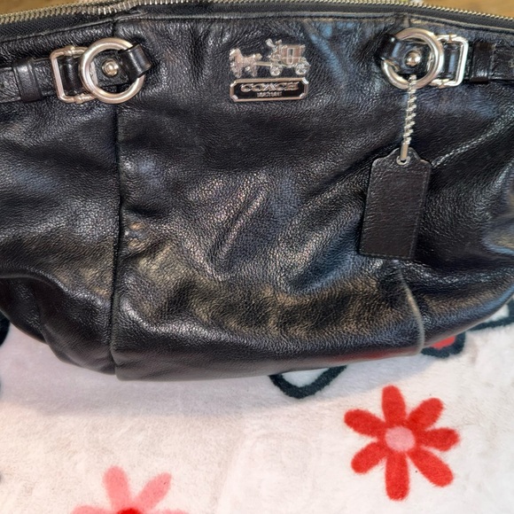 Coach Black Leather Handbag - Picture 1 of 4